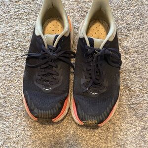 Hoka One One Black and Red Athletic Shoes